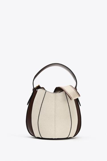 TOPSTITCH BUCKET BAG - Light beige by Zara