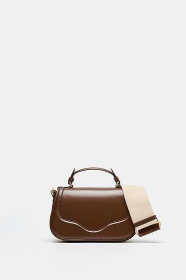 Zara CROSSBODY BAG - Dark tan