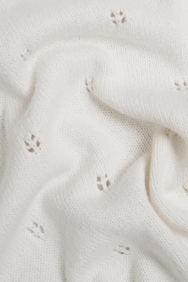 COUVERTURE BÉBÉ EN COTON POINTELLE - Écru de Zara - Image 2