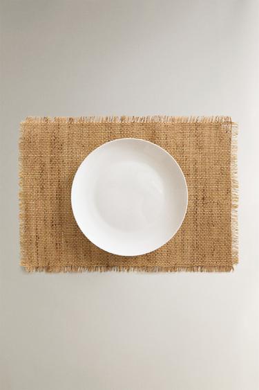 SET DE TABLE FIBRE TRESSÉE - Beige clair de Zara - Image 4