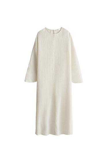 TEXTURED BEACH DRESS - Ecru by Zara