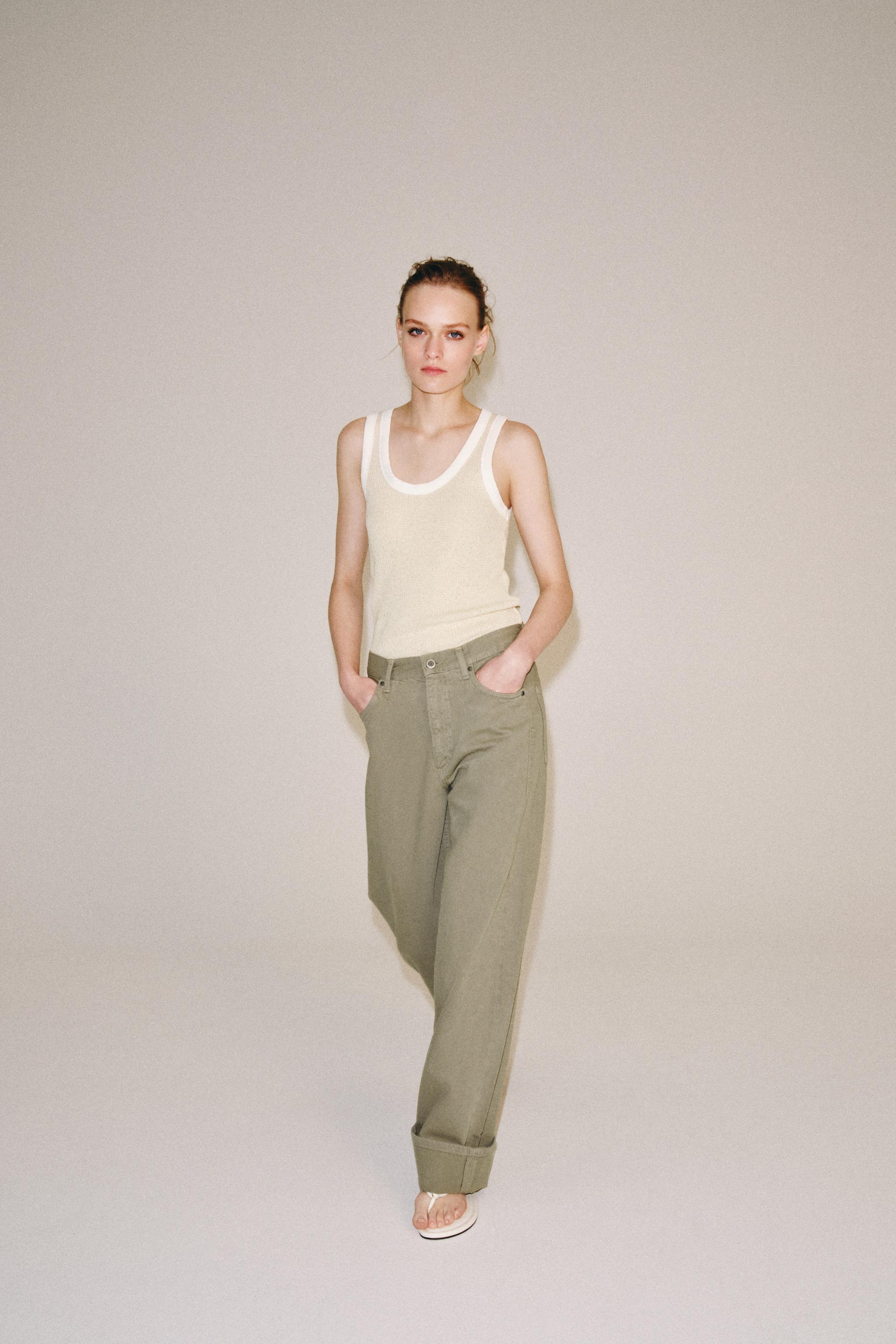 Женские джинсы Zara ZW COLLECTION MID-RISE BAGGY JEANS — фото 7