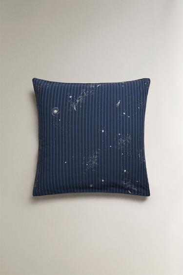 TAIE D’OREILLER ENFANT ESPACE RAYURES - Bleu de Zara - Image 1