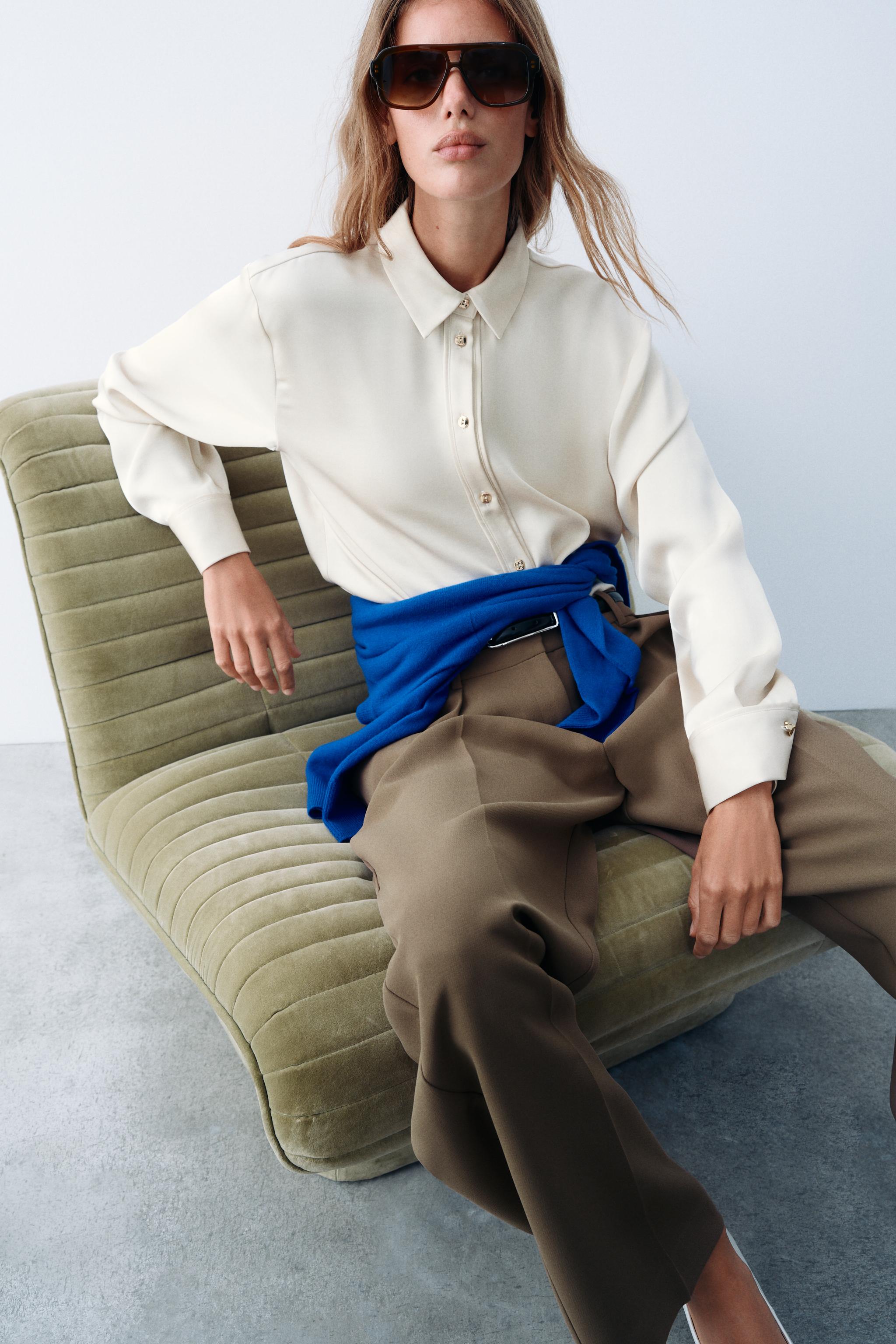 GOLD BUTTON SATIN SHIRT
