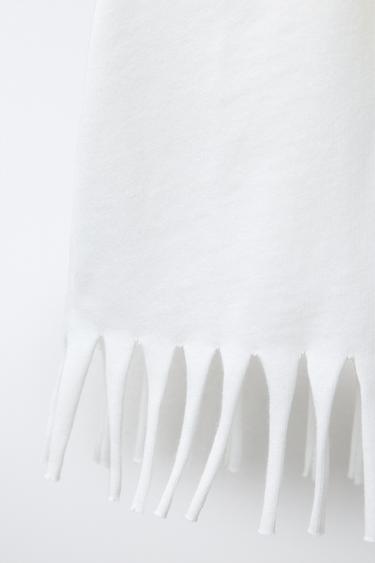 SMILEYWORLD ® FRINGED T-SHIRT - Oyster-white by Zara - Image 3