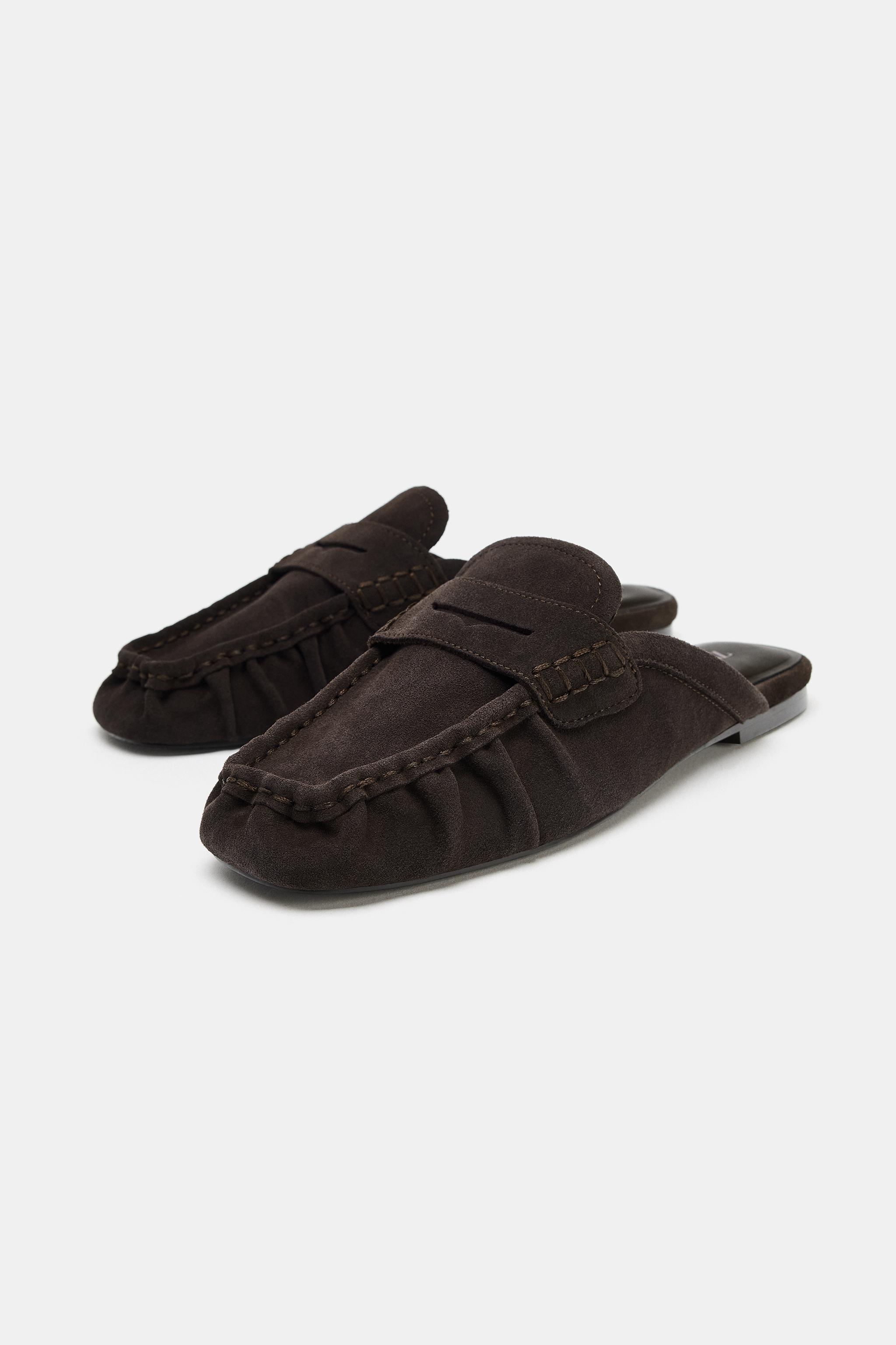LEATHER MULE LOAFERS