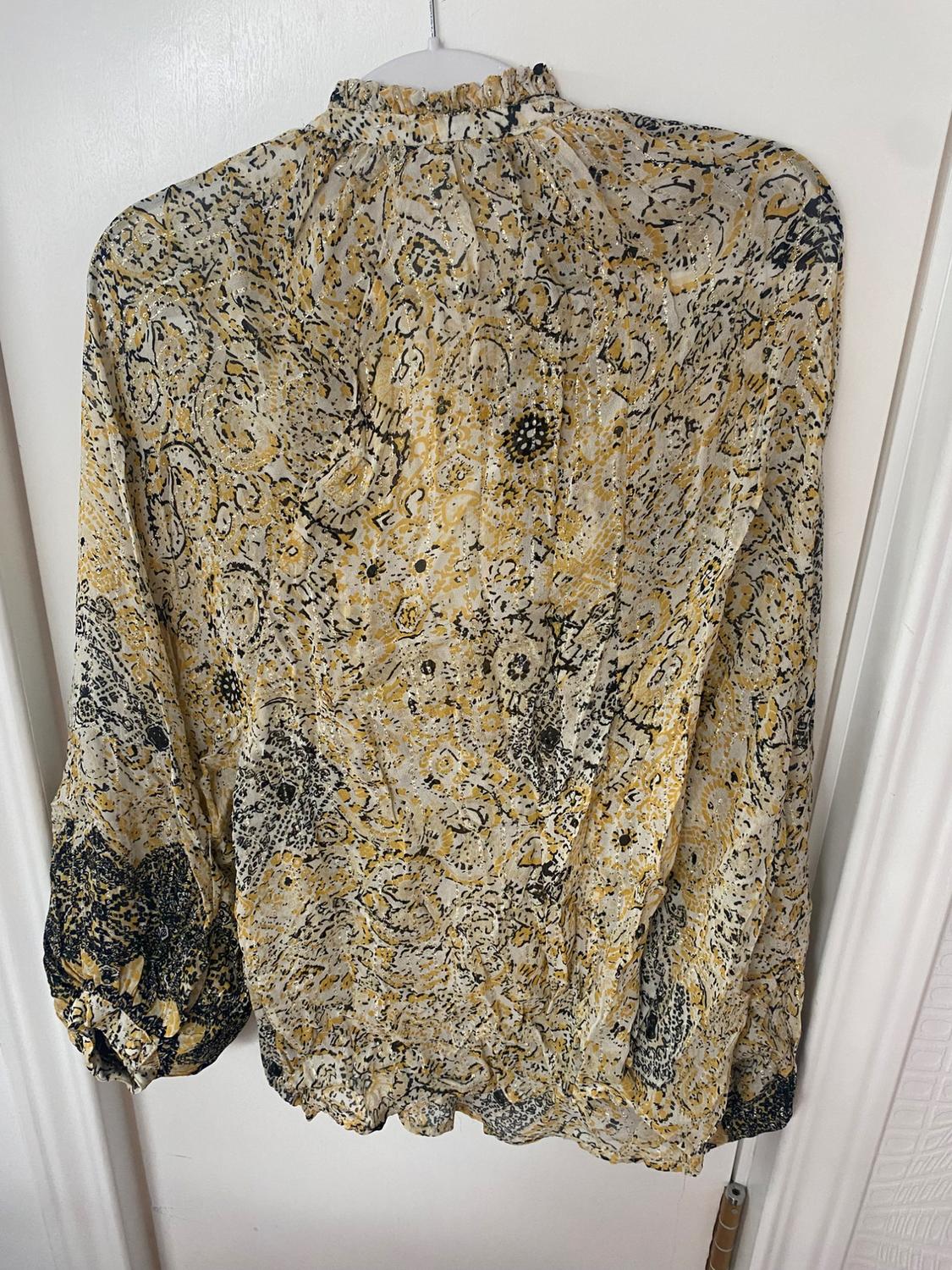 PRINTED BLOUSE WITH METALLIC THREAD - Image 2