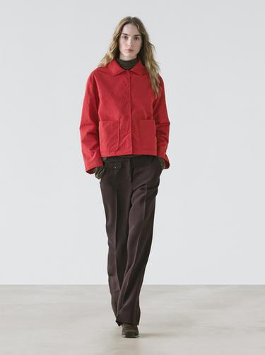 Zara Short padded jacket with pockets - Red - Image 0