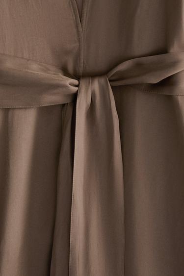 DÉSHABILLÉ SATIN FRONCÉ - Marron de Zara - Image 3