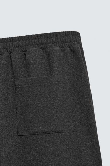 PANTALON DE JOGGING COUPE LARGE TEXTURÉ - Gris foncé de Zara - Image 8