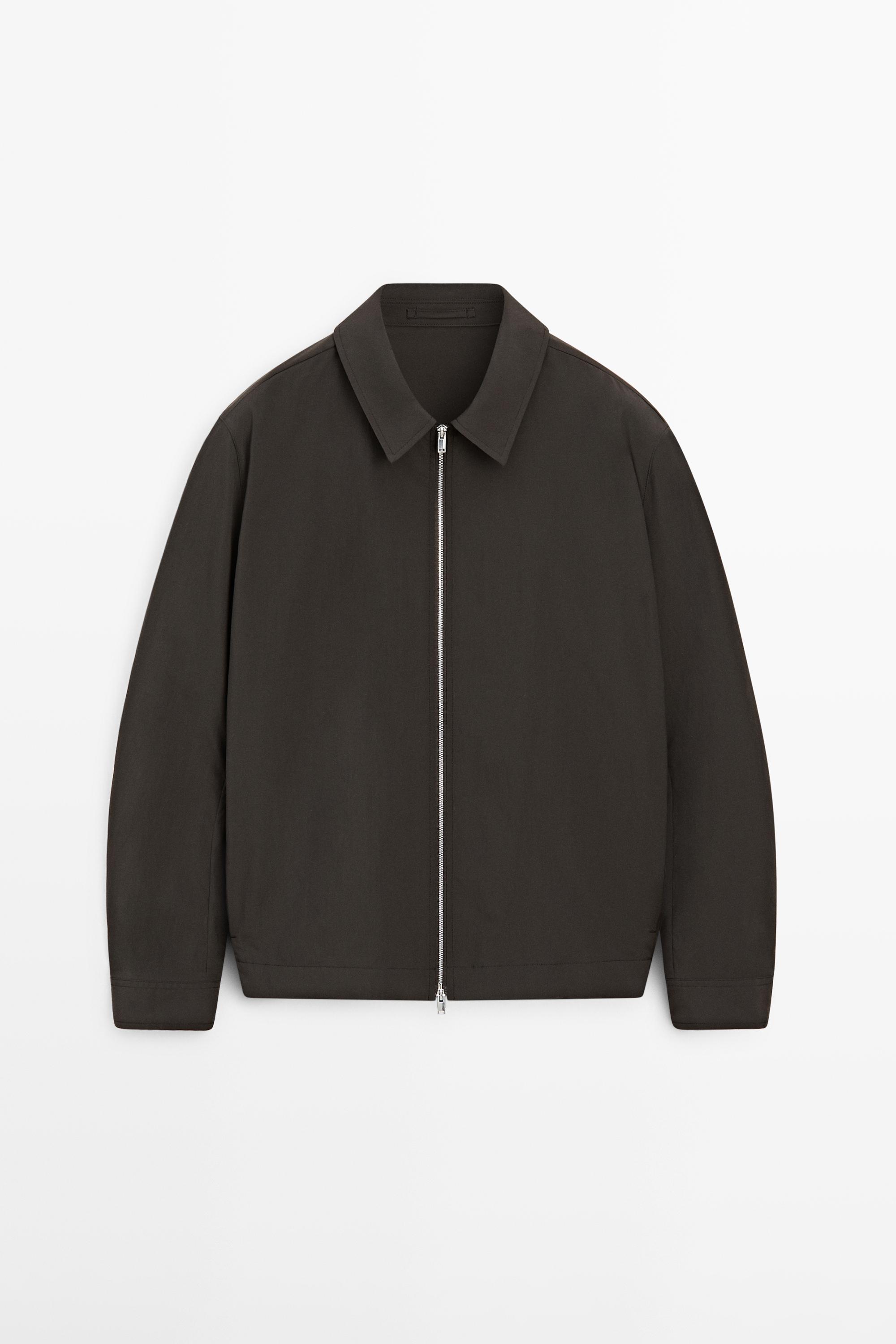 Total look cropped jacket — Brown