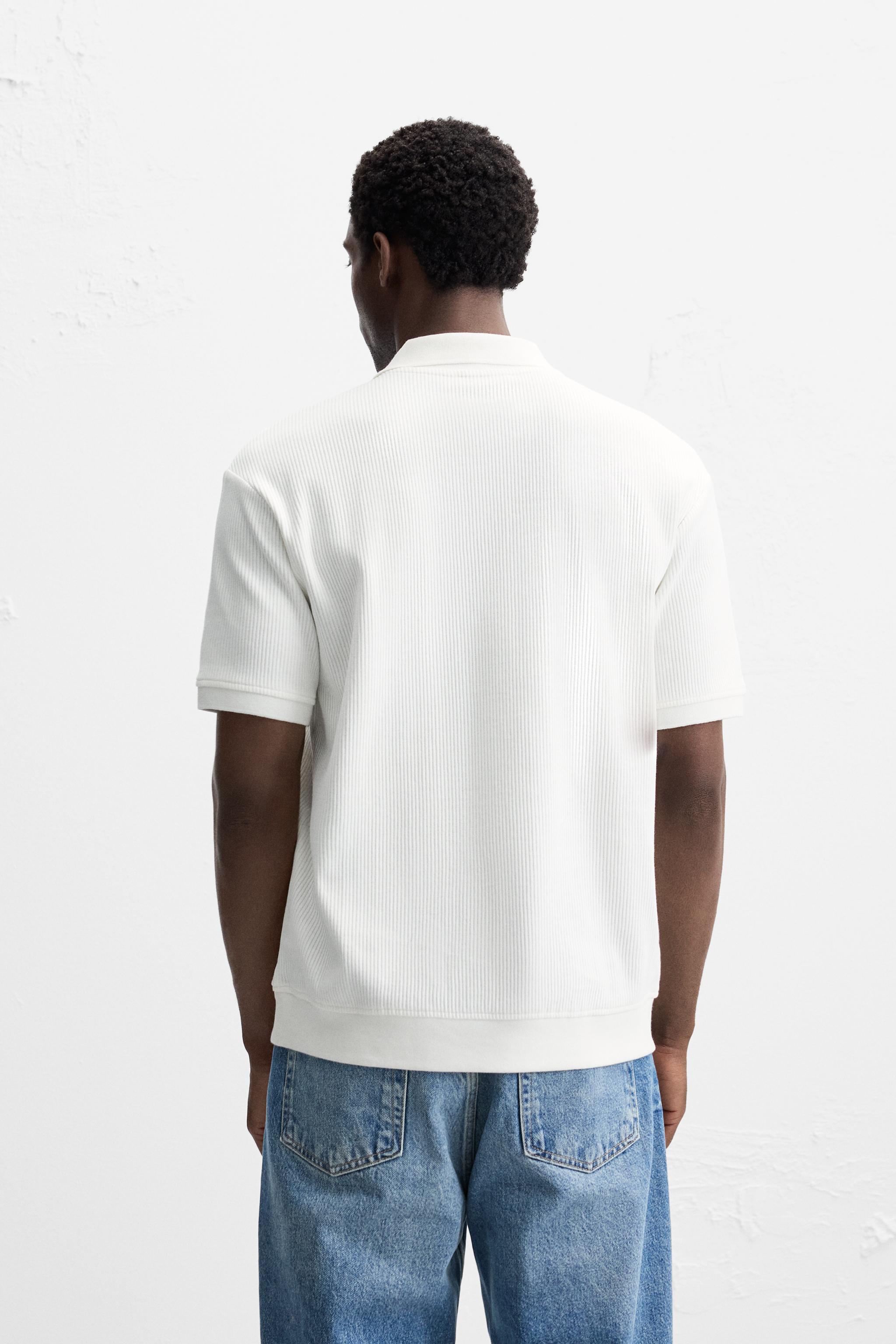 POLO SHIRT - Oyster-white | ZARA United States POLO SHIRT - Oyster-white | ZARA United States