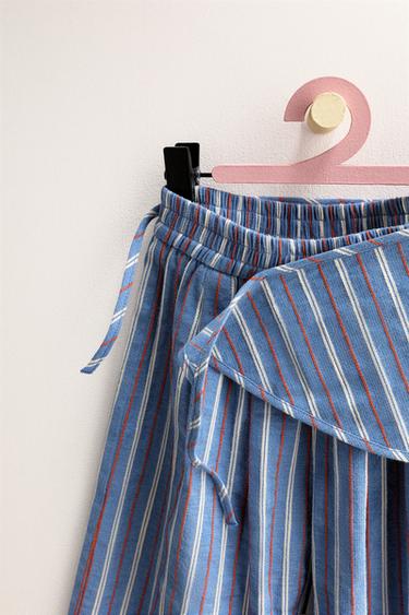 ZARA TIMELESS - PANTALON PARÉO À RAYURES - Bleu de Zara - Image 2