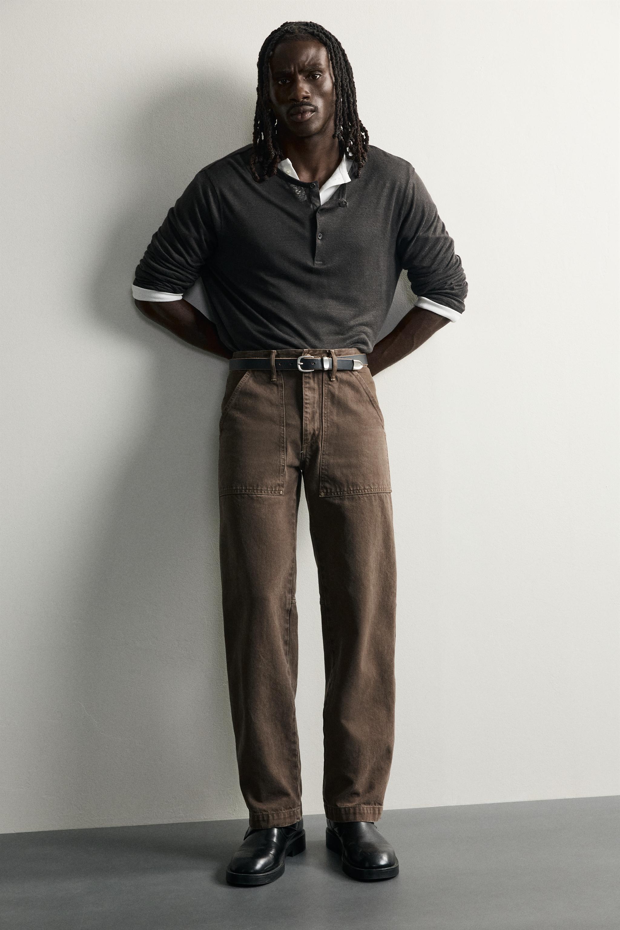 STRAIGHT-FIT POCKET JEANS 2026 TANAKA NY TYO LTD.© - Brown | ZARA