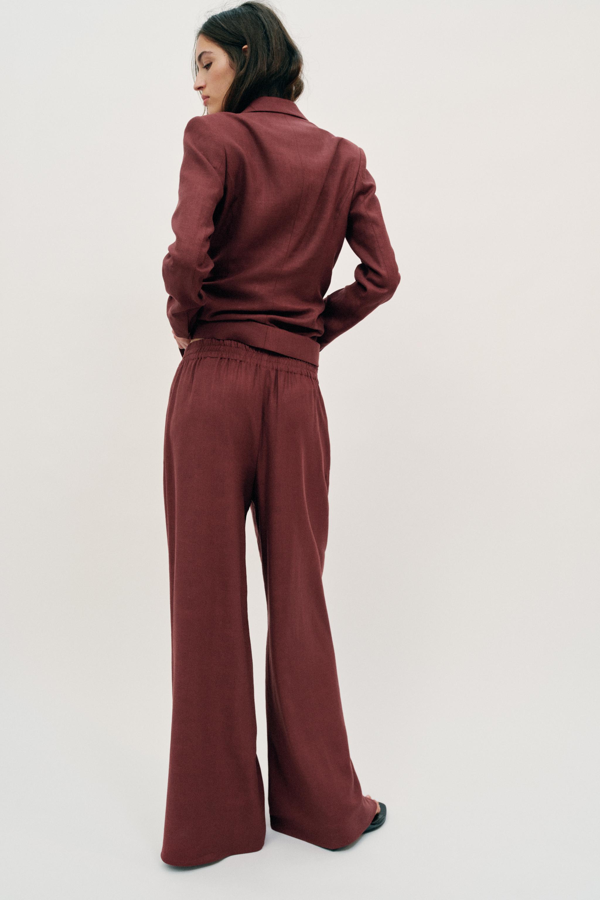 WIDE LEG LINEN PANTS