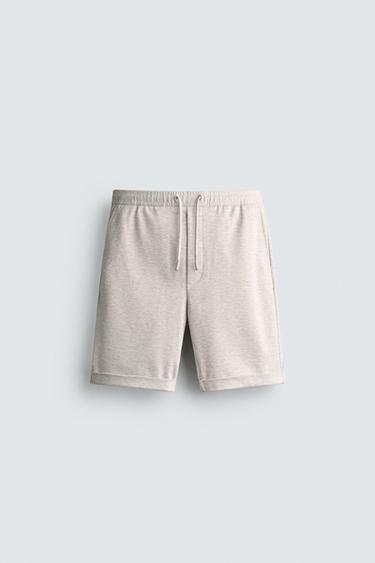 BERMUDA REGULAR FIT CONFORT - Écru / Chiné de Zara