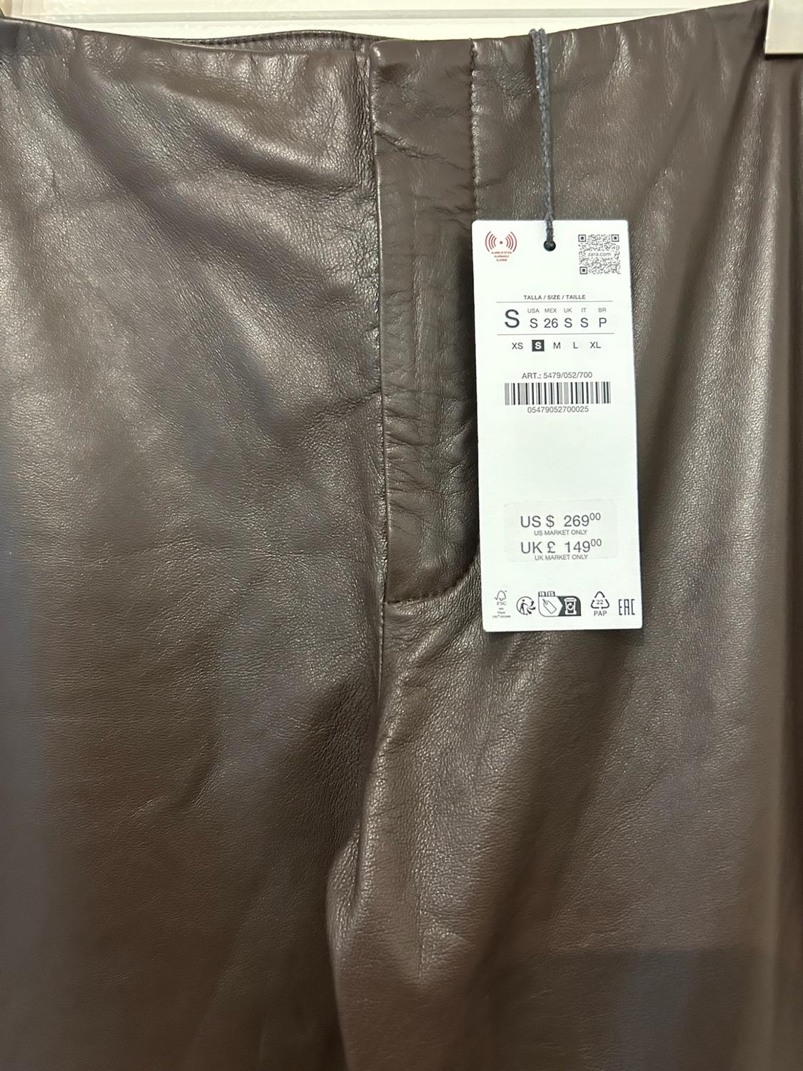 ZW COLLECTION 100% LEATHER BALLOON TROUSERS - Image 3