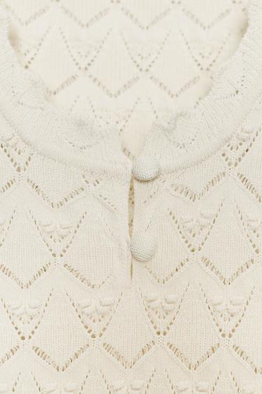 POINTELLE KNIT TOP - Vanilla by Zara - Image 5
