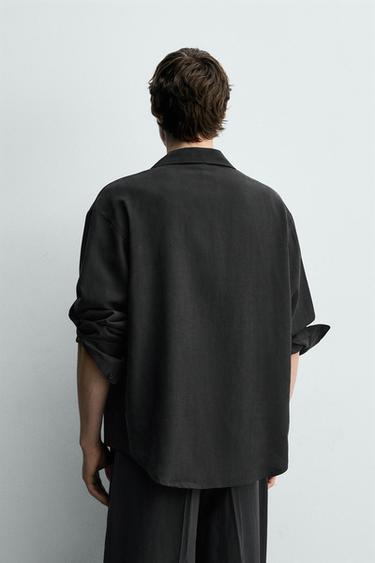 FLOWING RELAXED FIT SHIRT - Black by Zara