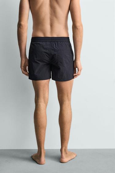 MAILLOT DE BAIN MI-LONG BASIQUE - Bleu marine de Zara - Image 2