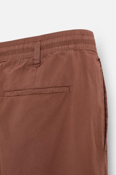 PANTALON EN POPELINE À PLIS - Tuile de Zara - Image 8