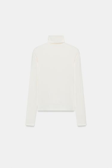 TURTLENECK T-SHIRT - Ecru by Zara