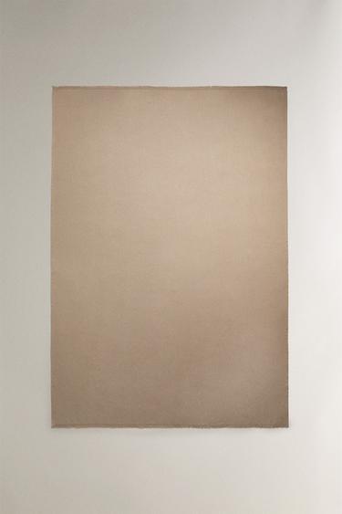 Zara PLAIN MULTI-PURPOSE BLANKET - Light beige