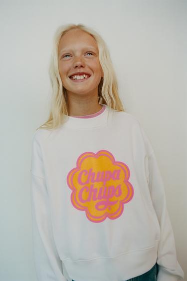 Zara CHUPA CHUPS ® SWEATSHIRT - Oyster-white