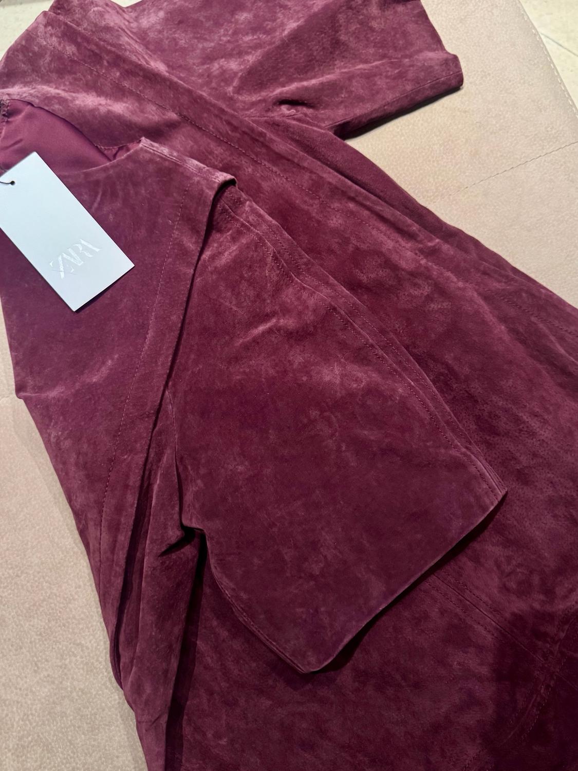 100% LEATHER SUEDE SHORT DRESS - Image 6