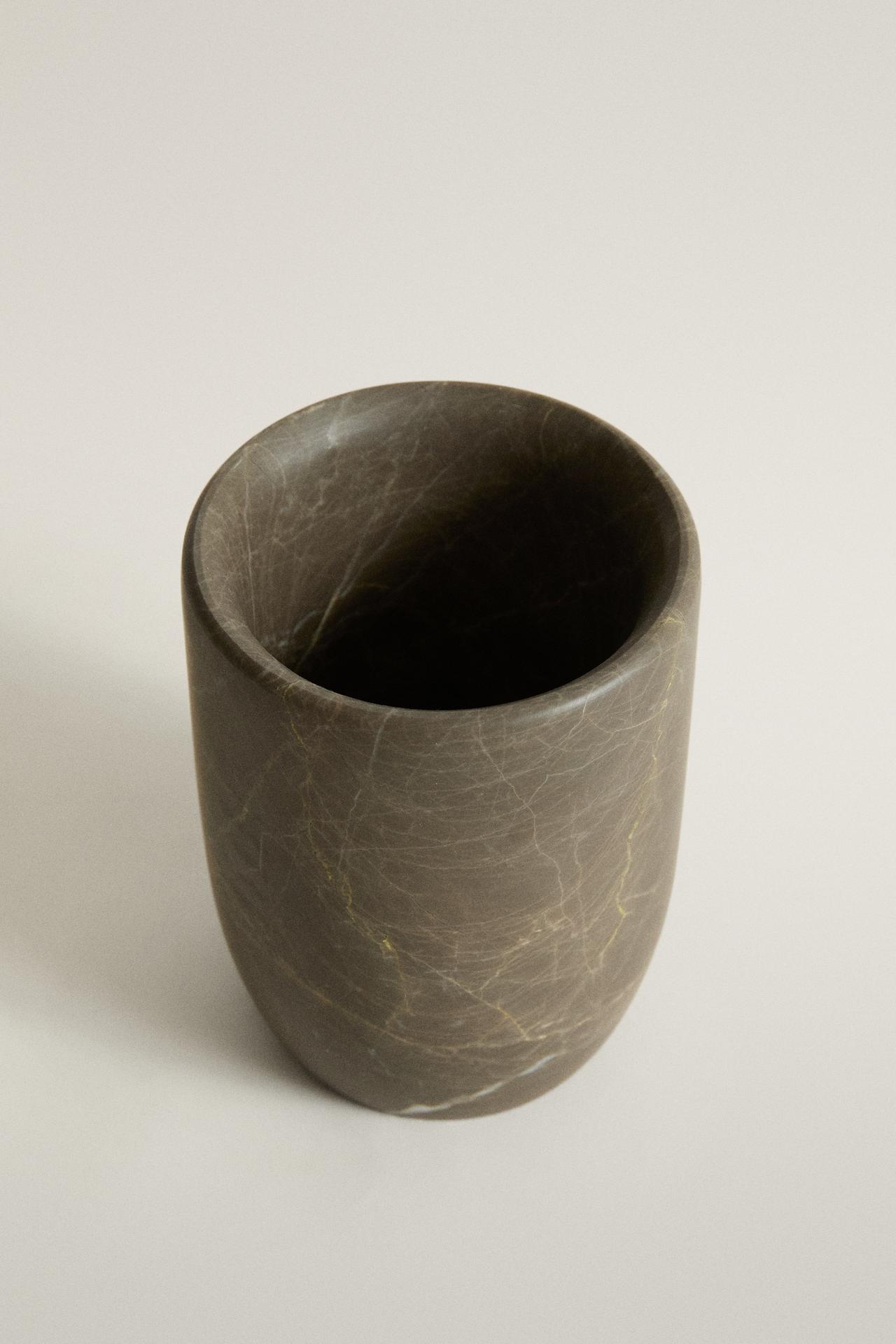 MARBLE TUMBLER — Brown