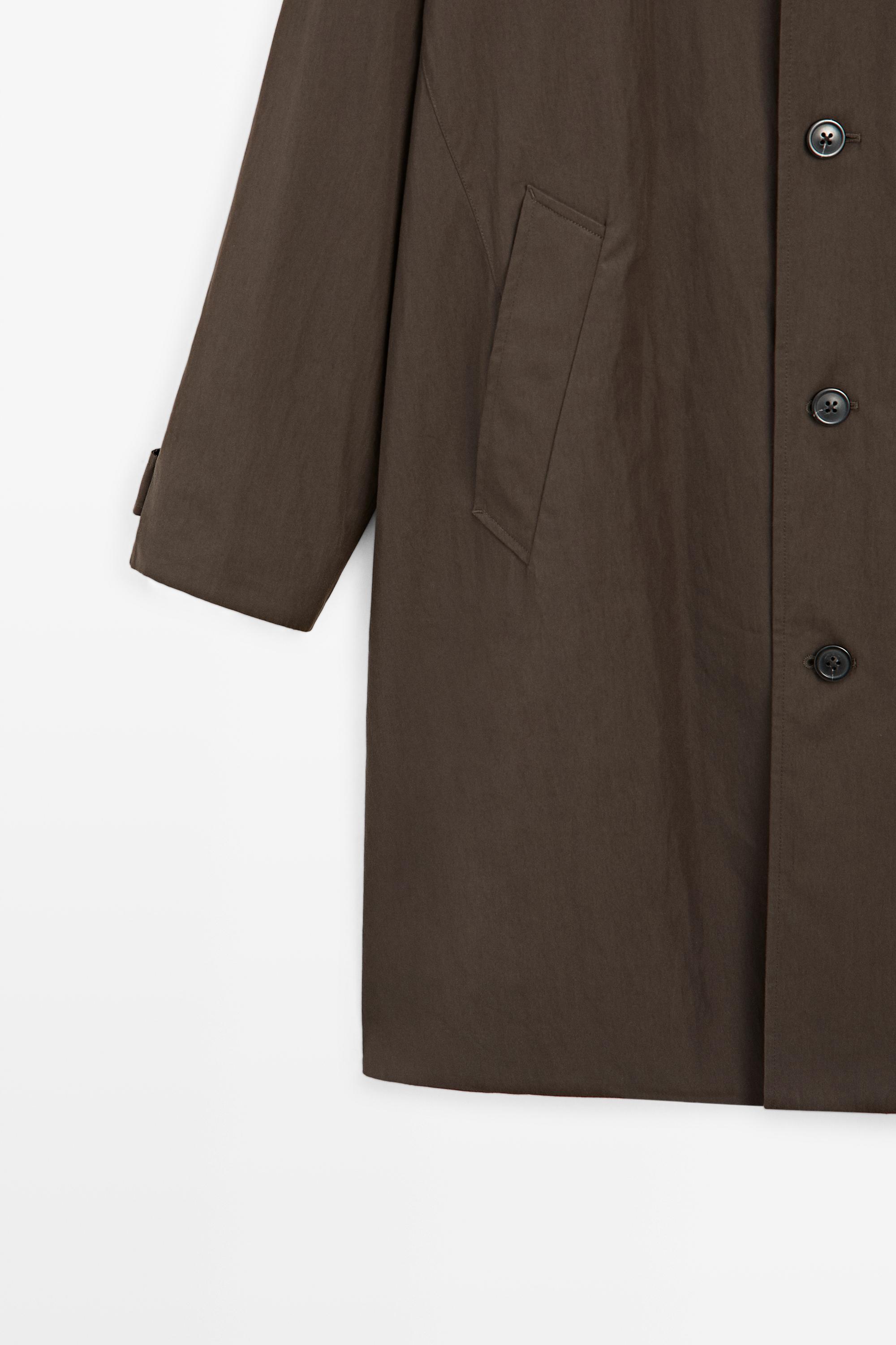 Long reversible trench coat