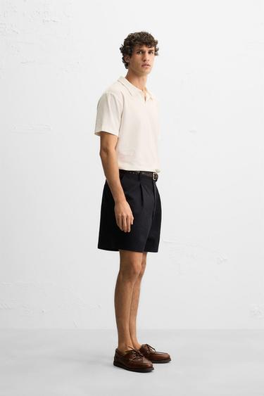 TEXTURED POLO SHIRT - Oyster-white by Zara - Image 3