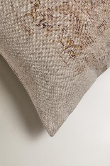 LANDSCAPE PRINT CUSHION COVER - Beige by Zara - Image 1