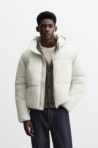 JAQUETA ACOLCHOADA COM CAPUZ REMOVÍVEL - Menta da Zara - Imagem 0