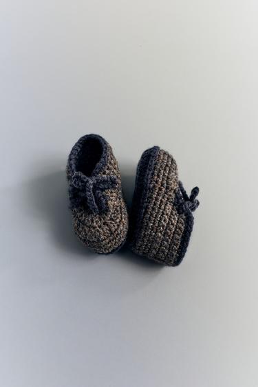 Zara BOW BOOTIES - Brown