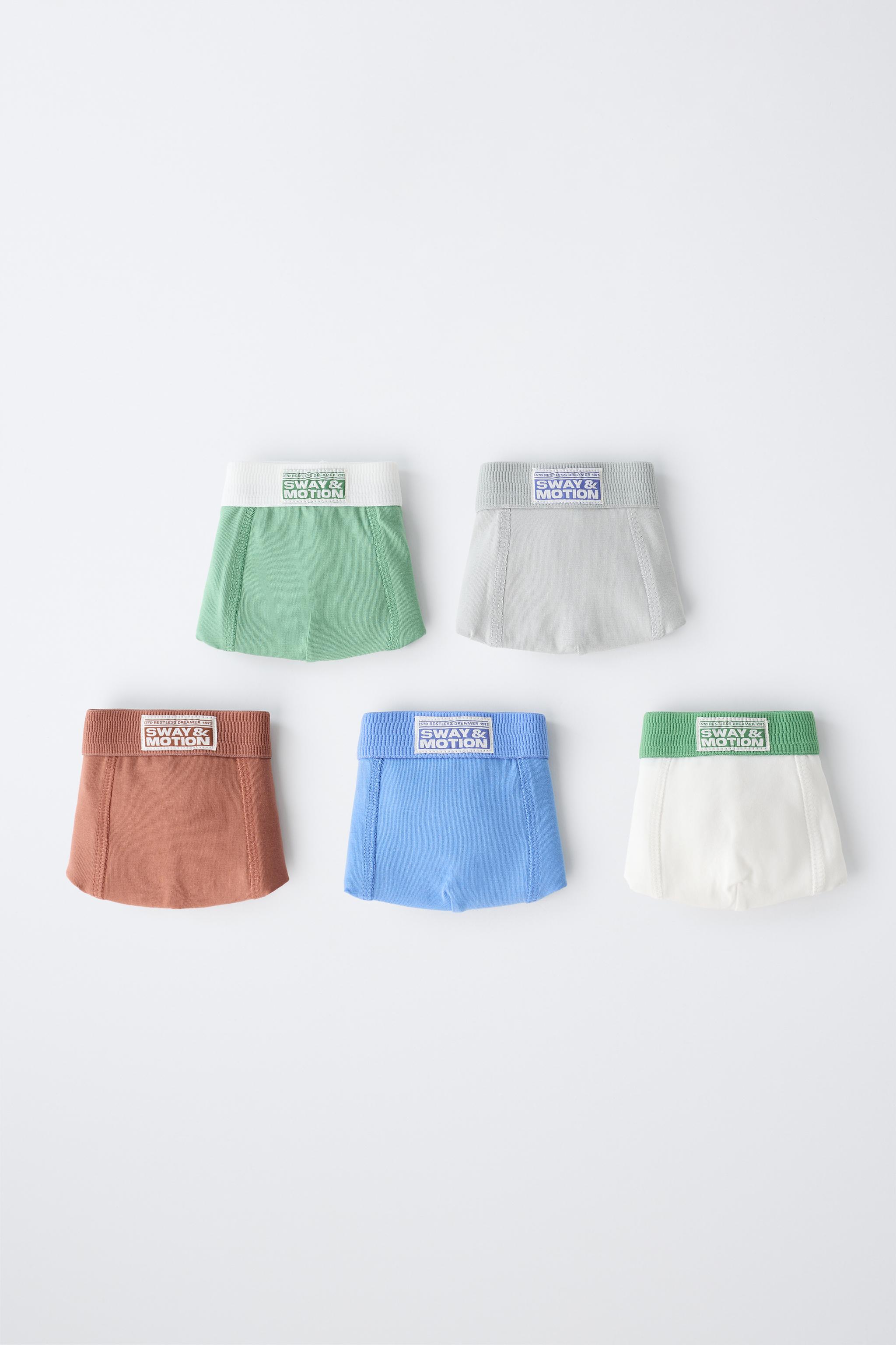 2-6 YEARS / 5-PACK OF LABEL BOXERS — Multicoloured