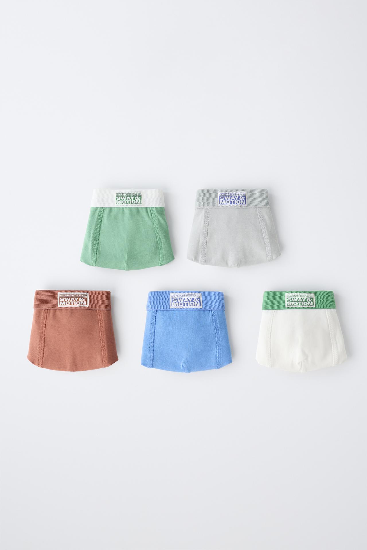 2-6 YEARS / 5-PACK OF LABEL BOXERS — Multicoloured