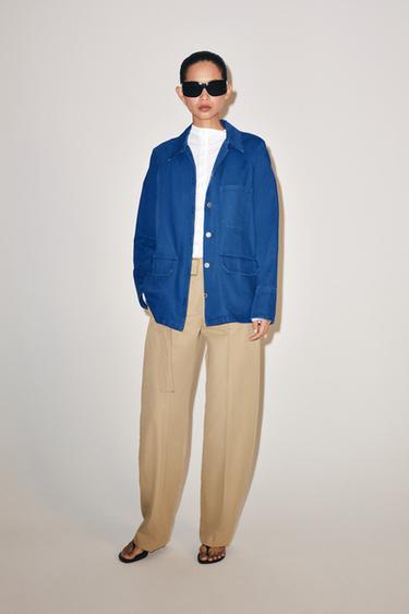 ZW COLLECTION DENIM JACKET - Cobalt by Zara - Image 0