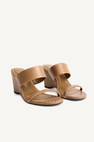 LTHR WD STDS WDG - Marron camel de Zara - Image 4