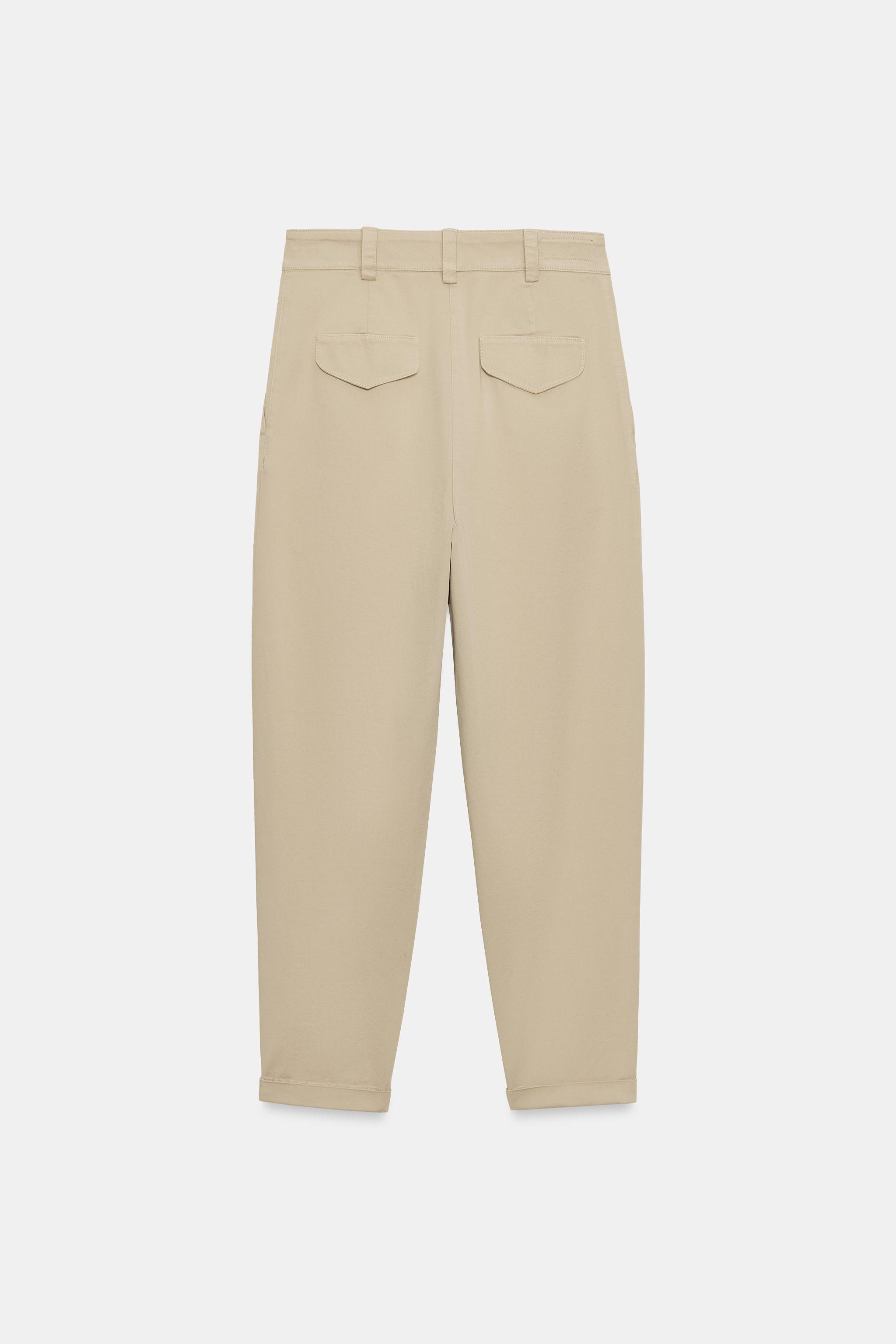 PANTALON CHINO BAS À REVERS