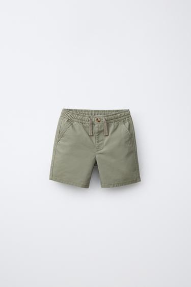 BERMUDAS CHINAS CORDÓNS - Verde de Zara