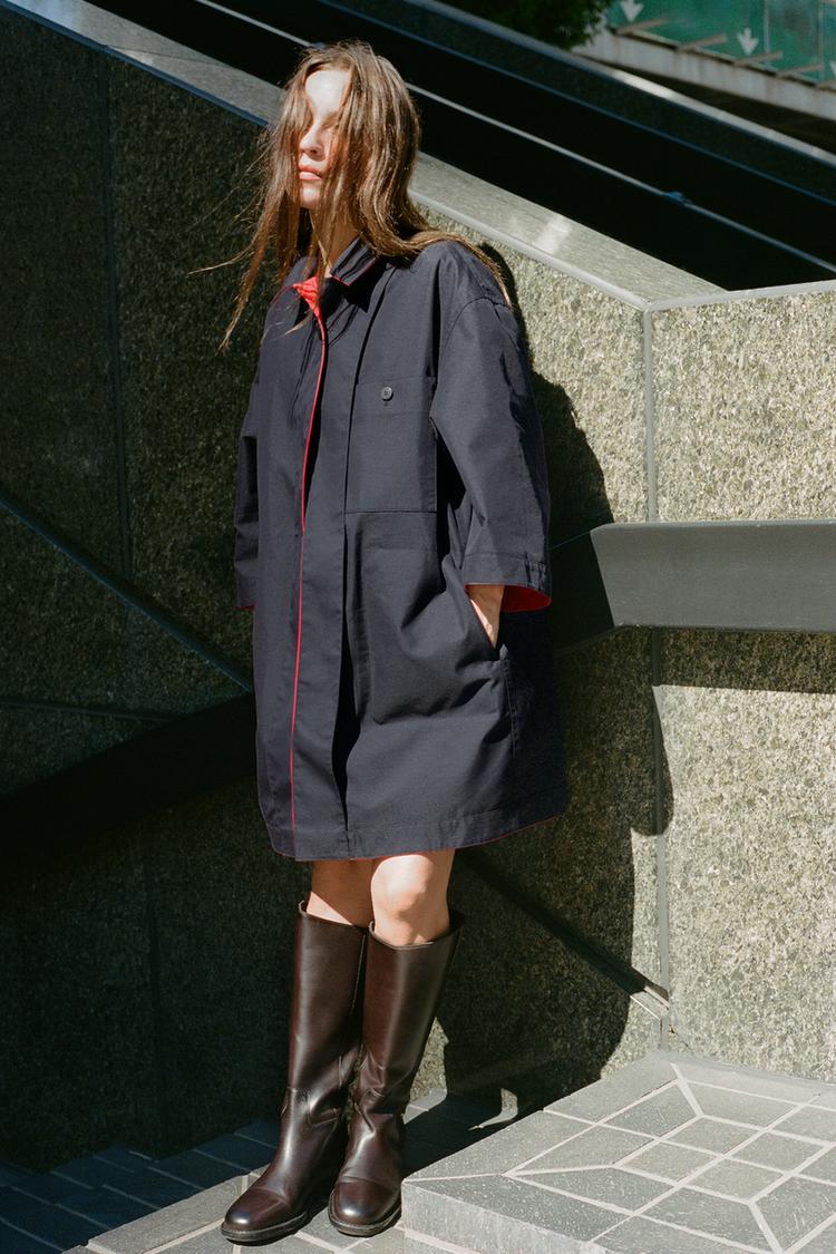 ZW Collection Reversible Midi Trench Coat