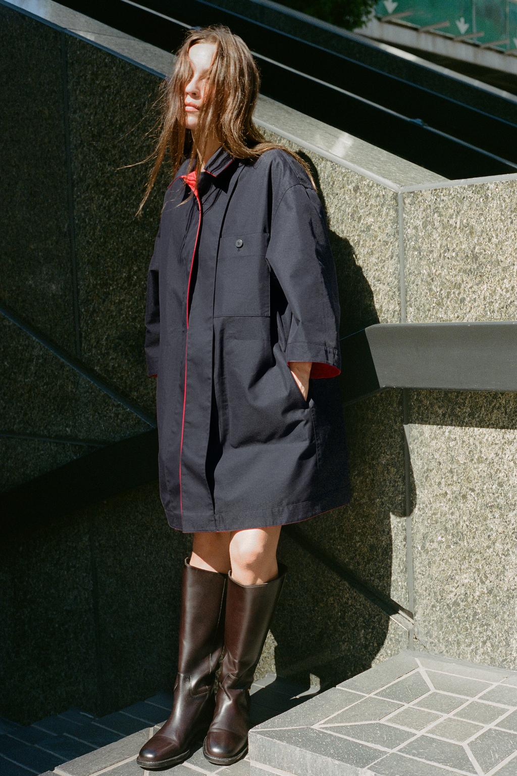 ZW Collection Reversible Midi Trench Coat