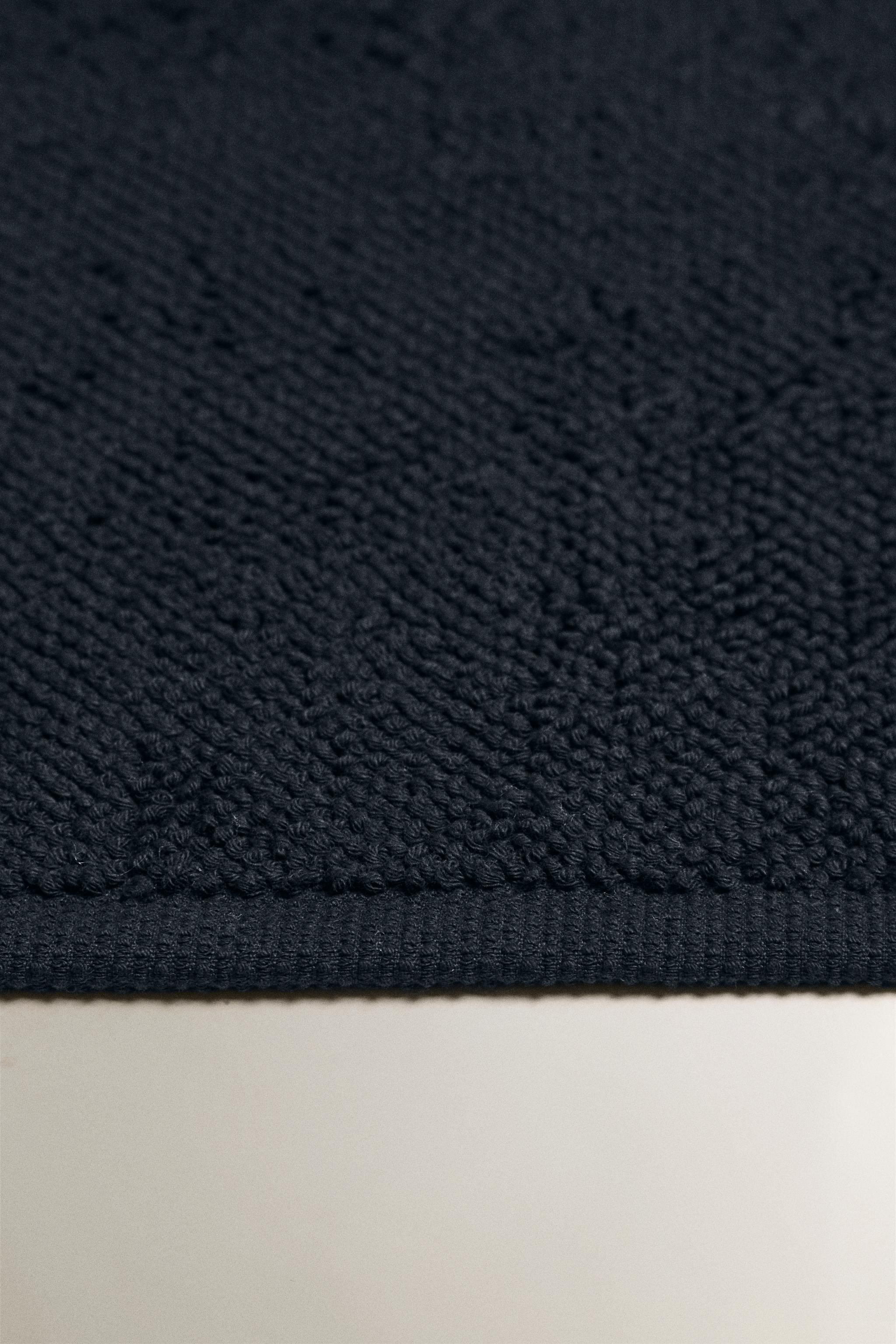 PLAIN BATH MAT — Navy blue