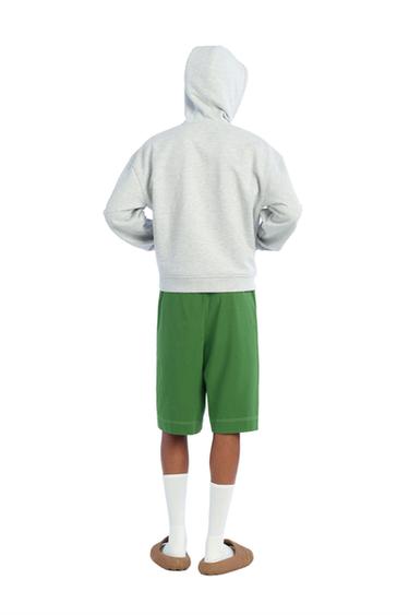 WIDE-LEG JOGGER BERMUDA SHORTS - Green by Zara - Image 1