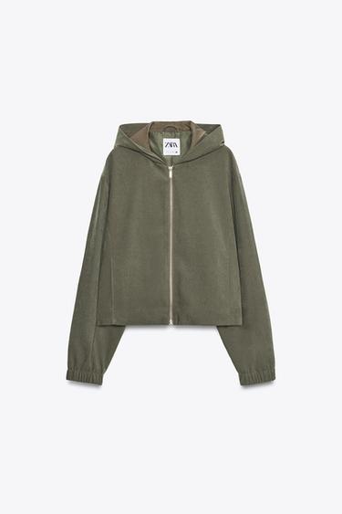 CAZADORA BOMBER - Khaki oscuro de Zara