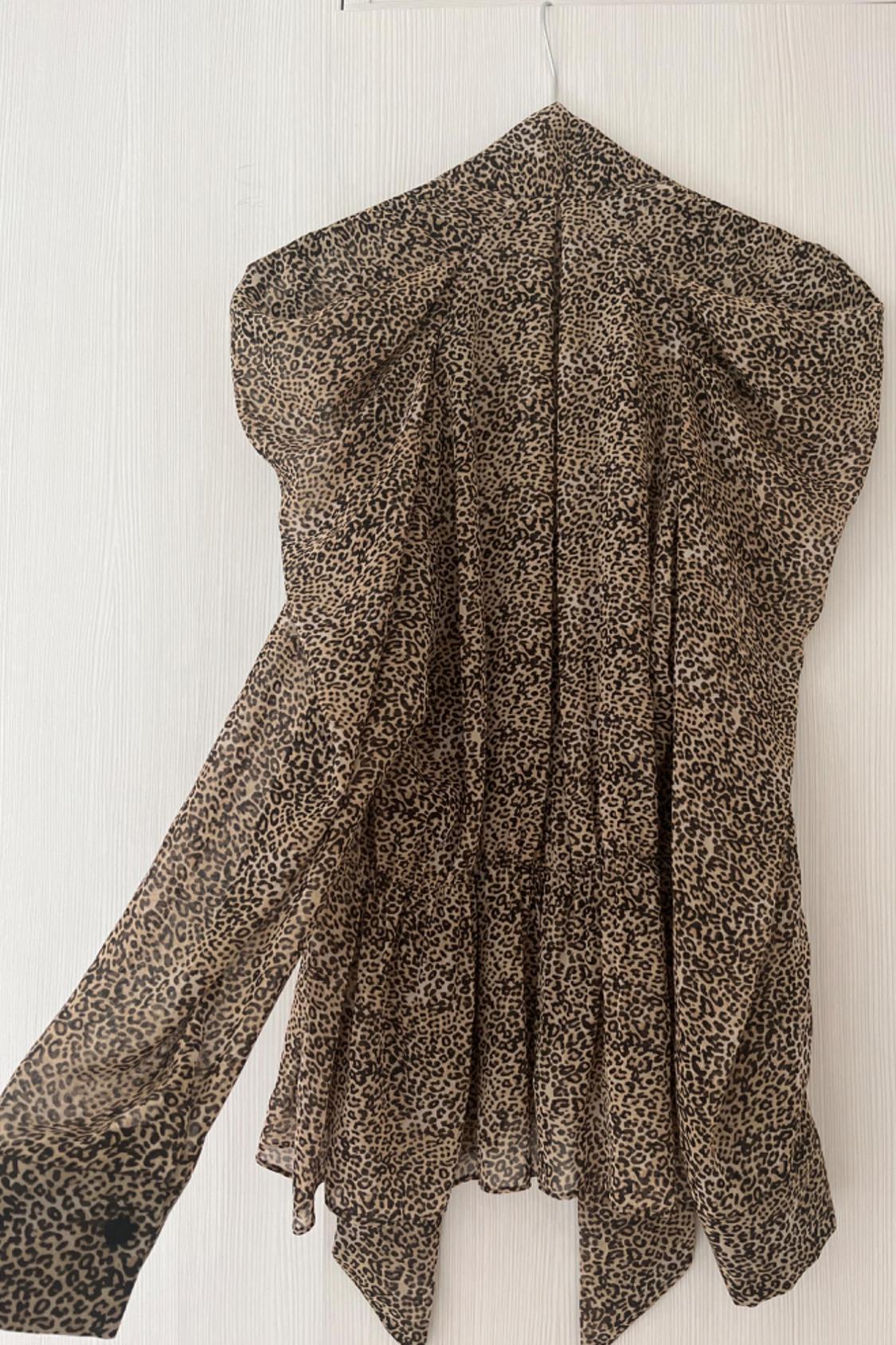 PRINTED BLOUSE WITH BOW - Image 3