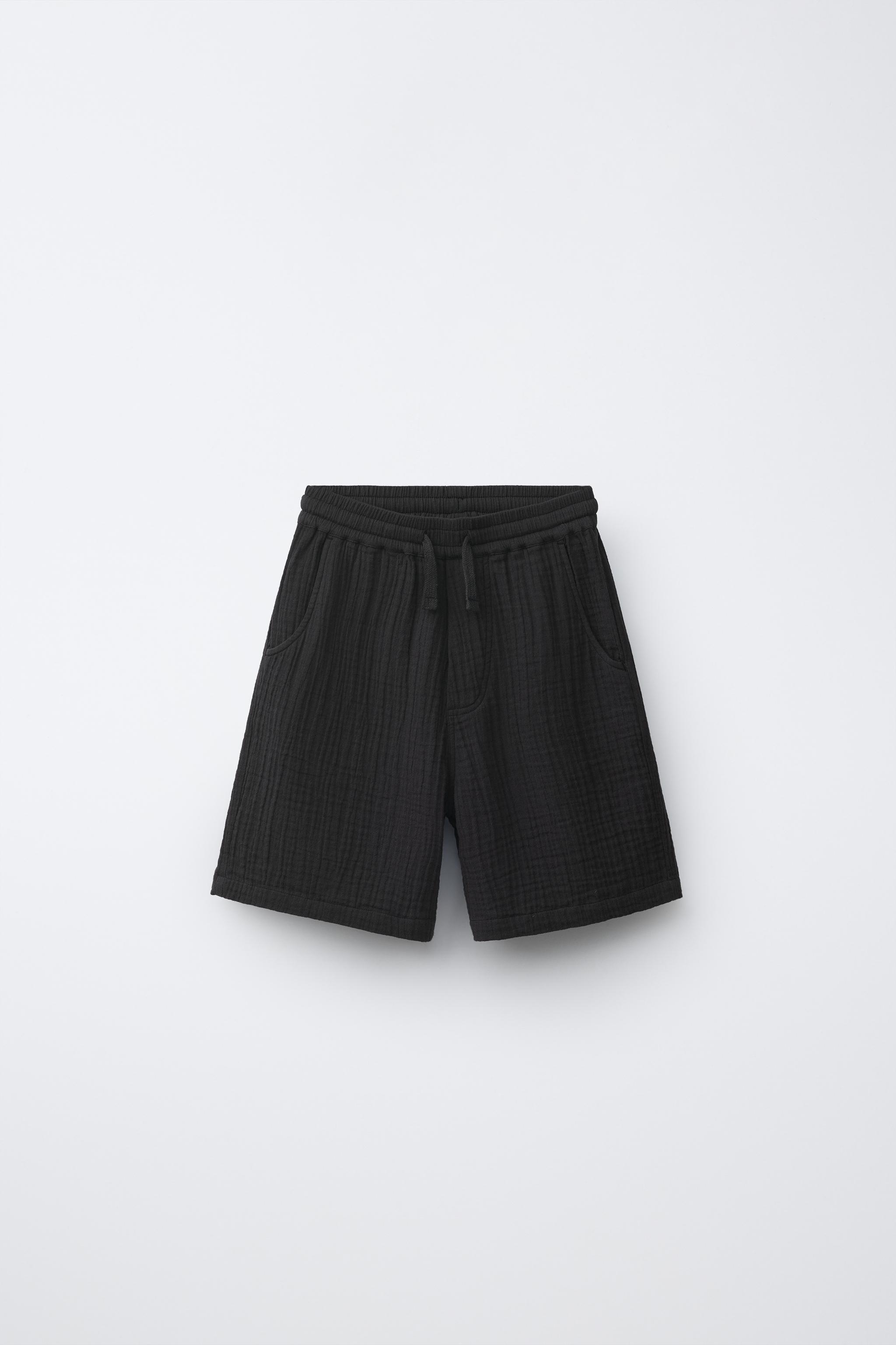 TEXTURED SHORTS - Blue / Gray | ZARA United States