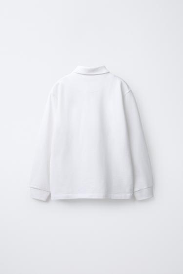 POLO BASIQUE EN PIQUÉ - Blanc de Zara - Image 1