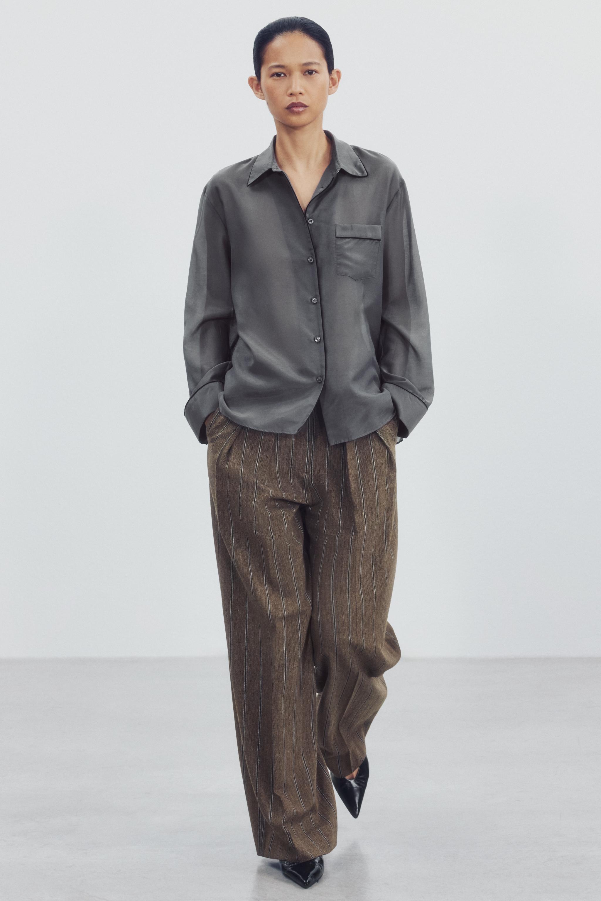 CHEMISE CONTRASTE AVEC SOIE ZW COLLECTION